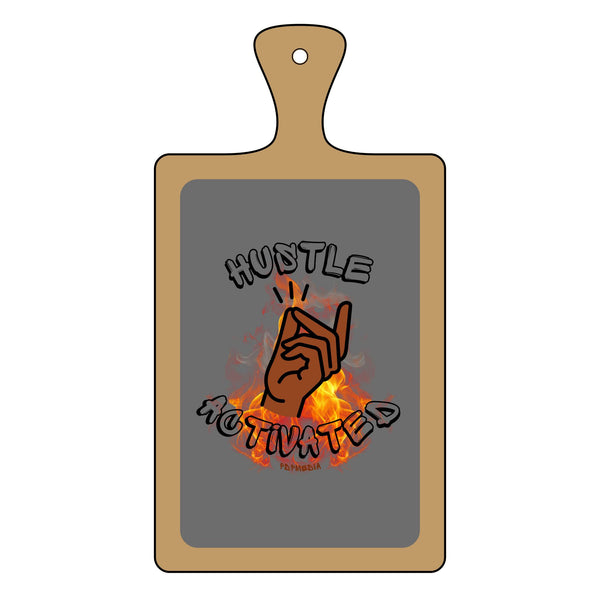 Charcuterie Board - Hustle Activated (Engraving) - Hosting Experience Upgrade Acacia Wood Slate Cheese Lovers Entertaining Statement Piece