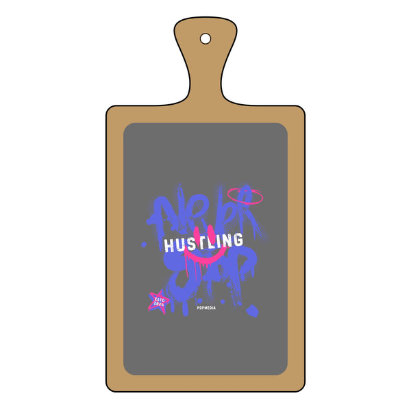 Charcuterie Board - Never Stop (Engraving) - Hosting Experience Upgrade Acacia Wood Slate Cheese Lovers Entertaining Statement Piece