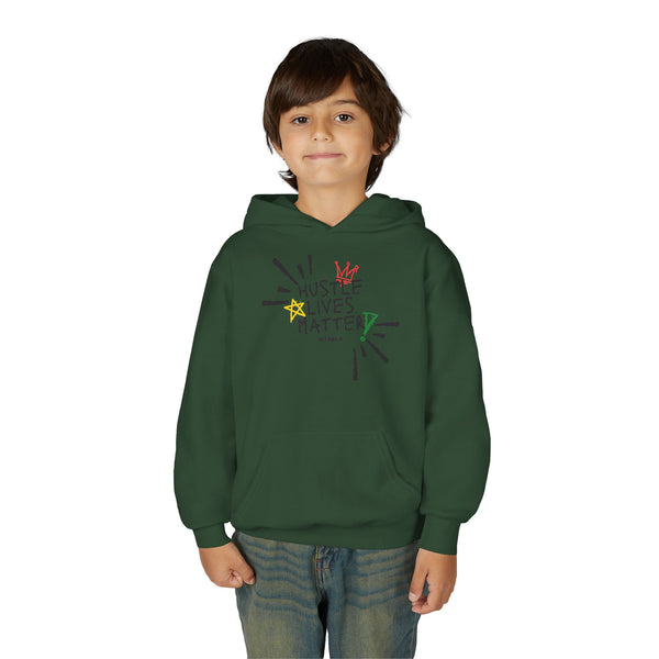 Hustle Mode (Kids) Youth Heavy Blend Hooded Hoodie - Hustle Lives Matter