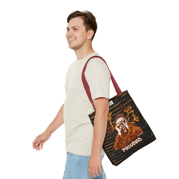Hustle Mode Tote Bag - Focused Brown Crown