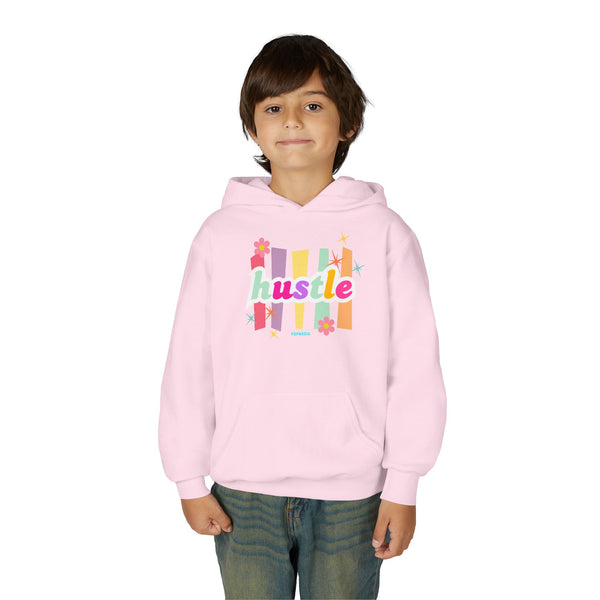 Hustle Mode (Kids) Youth Heavy Blend Hooded Hoodie - Pastel Hustle