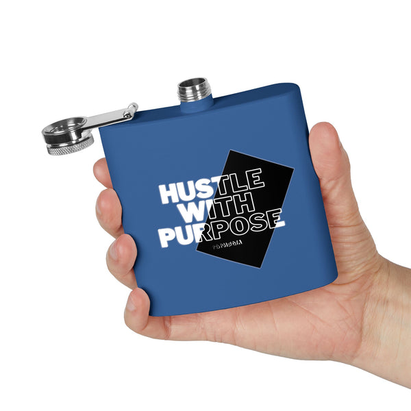 Flask, Hustle Mode - Stainless Steel 6oz (Hustle With Purpose)