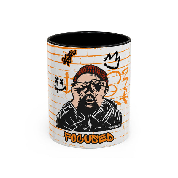 Hustle Mode Coffee Mug - Focused Black Crown (11, 15oz) (Gift)