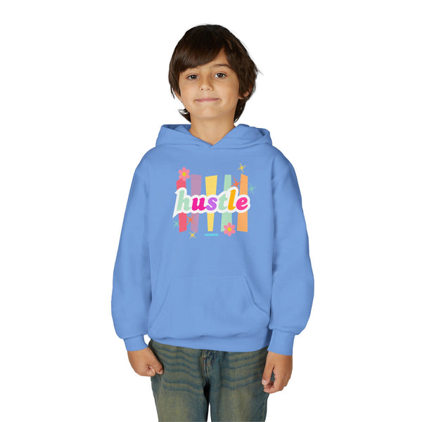 Hustle Mode (Kids) Youth Heavy Blend Hooded Hoodie - Pastel Hustle