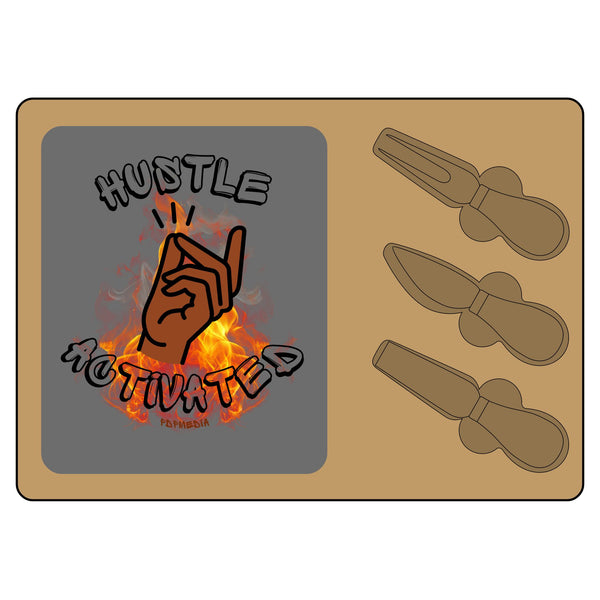 Charcuterie Board - Hustle Activated (Engraving) - Hosting Experience Upgrade Acacia Wood Slate Cheese Lovers Entertaining Statement Piece
