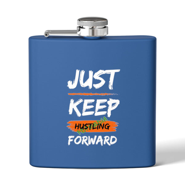 Flask, Hustle Mode - Stainless Steel 6oz (Keep Hustling Forward)