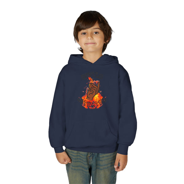 Hustle Mode (Kids) Youth Heavy Blend Hooded Hoodie - Activated