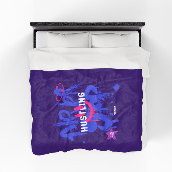 Hustle Mode Plush Blanket - Never Stop