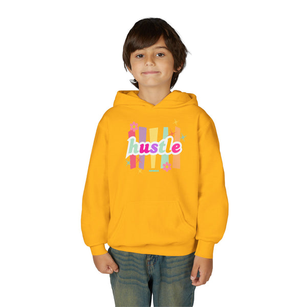 Hustle Mode (Kids) Youth Heavy Blend Hooded Hoodie - Pastel Hustle