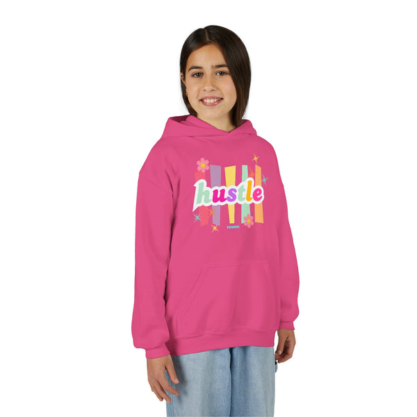 Hustle Mode (Kids) Youth Heavy Blend Hooded Hoodie - Pastel Hustle