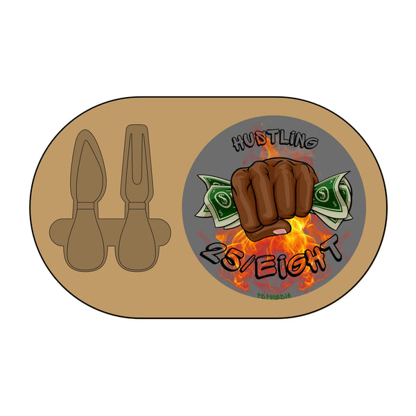 Charcuterie Board - Hustling 25/Eight Black (Engraving) - Hosting Experience Upgrade Acacia Wood Slate Cheese Lovers Entertaining Statement Piece