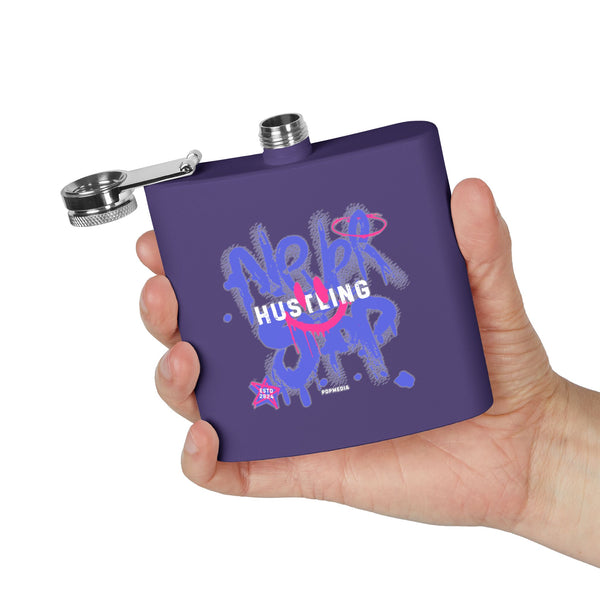 Flask, Hustle Mode - Stainless Steel 6oz (Never Stop)