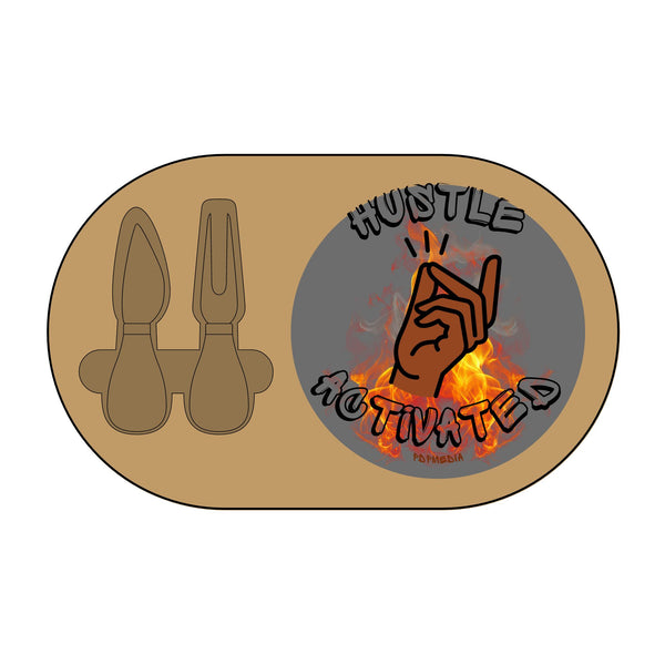 Charcuterie Board - Hustle Activated (Engraving) - Hosting Experience Upgrade Acacia Wood Slate Cheese Lovers Entertaining Statement Piece