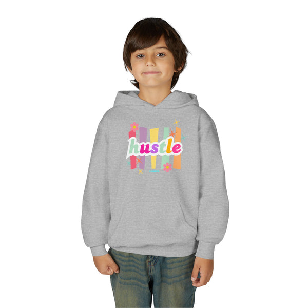 Hustle Mode (Kids) Youth Heavy Blend Hooded Hoodie - Pastel Hustle
