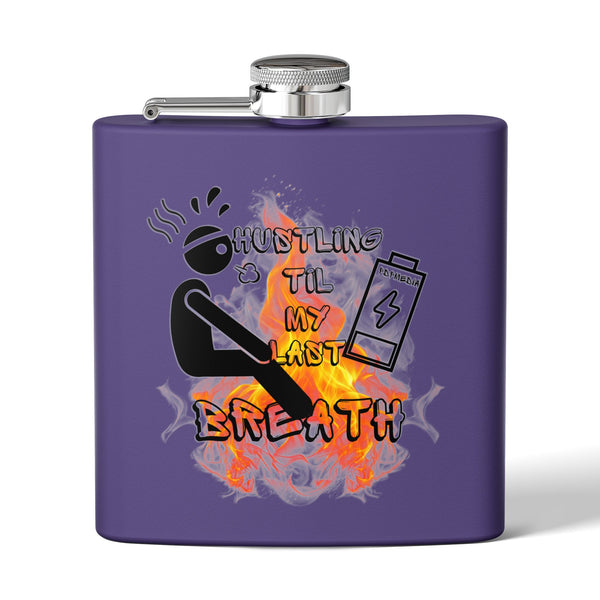 Flask, Hustle Mode - Stainless Steel 6oz (Last Breath)