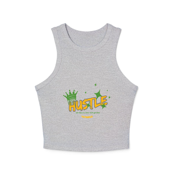 Racer Tank Top - 'Hustle' Crown Design for Women