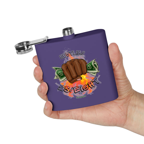 Flask, Hustle Mode - Stainless Steel 6oz (Hustling 25/Eight Black)