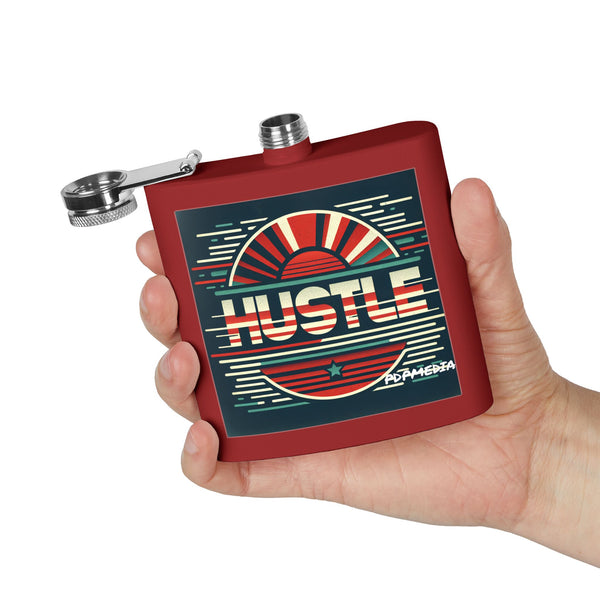 Flask, Hustle Mode - Stainless Steel 6oz (Retro Sports)