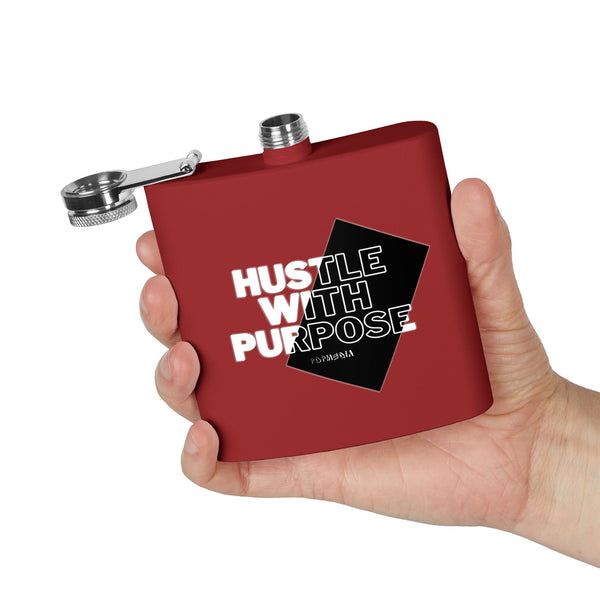 Flask, Hustle Mode - Stainless Steel 6oz (Hustle With Purpose)