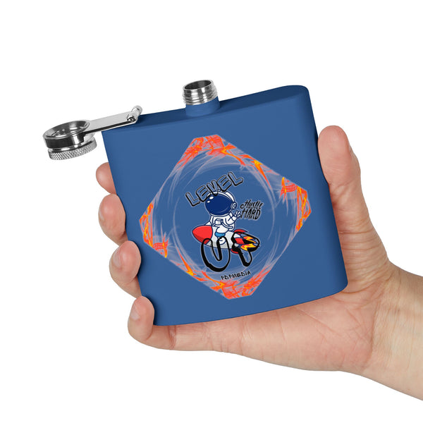 Flask, Hustle Mode - Stainless Steel 6oz (Level Up Black)
