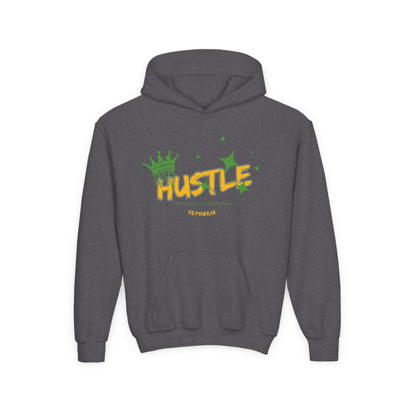 Hustle Mode (Kids) Youth Heavy Blend Hooded Hoodie - King Hustle