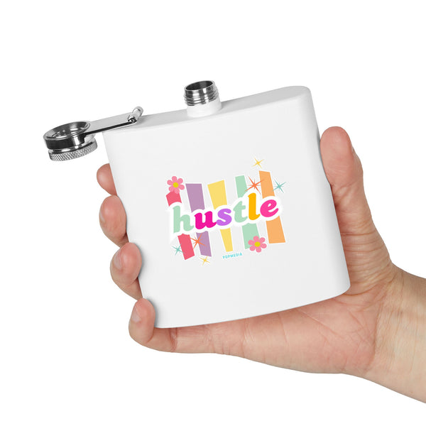 Flask, Hustle Mode - Stainless Steel 6oz (Pastel Hustle)
