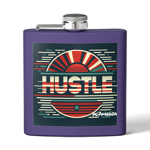 Flask, Hustle Mode - Stainless Steel 6oz (Retro Sports)