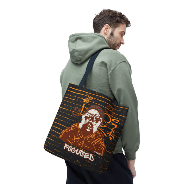 Hustle Mode Tote Bag - Focused Brown Crown