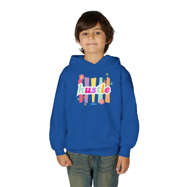 Hustle Mode (Kids) Youth Heavy Blend Hooded Hoodie - Pastel Hustle