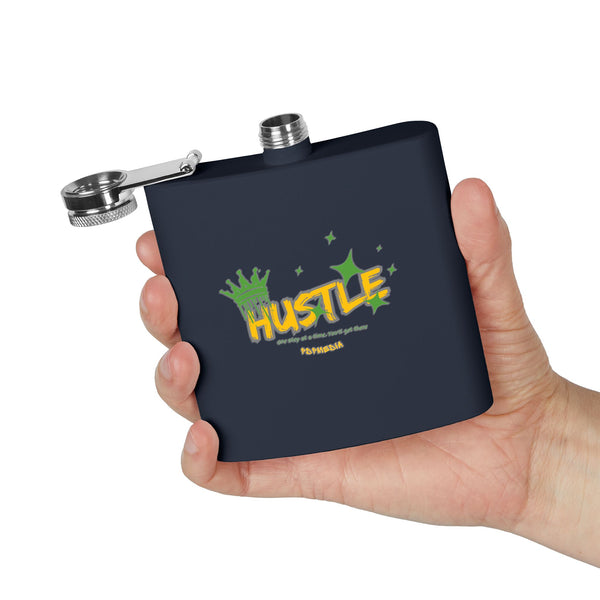Flask, Hustle Mode - Stainless Steel 6oz (King Hustle)