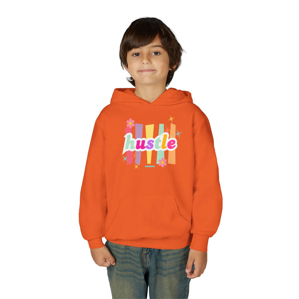 Hustle Mode (Kids) Youth Heavy Blend Hooded Hoodie - Pastel Hustle