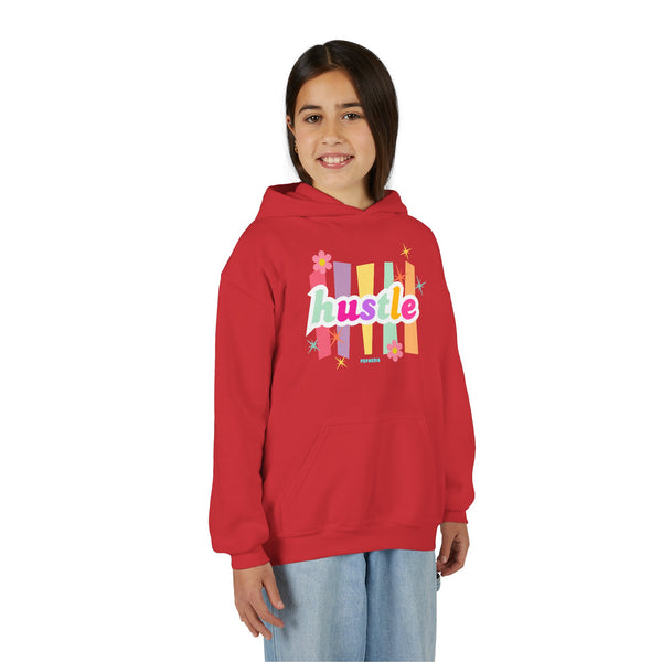 Hustle Mode (Kids) Youth Heavy Blend Hooded Hoodie - Pastel Hustle