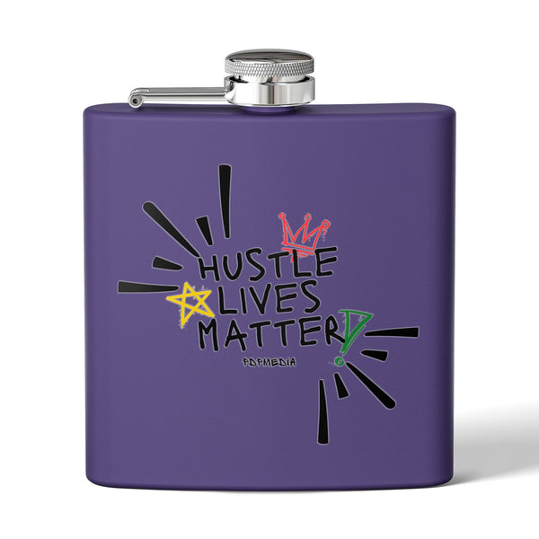 Flask, Hustle Mode - Stainless Steel 6oz (Hustle Lives Matter)
