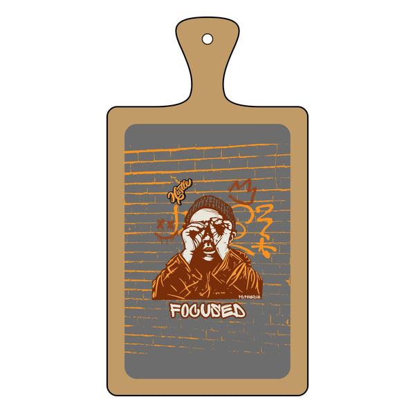 Charcuterie Board - Focused Brown (Engraving) - Hosting Experience Upgrade Acacia Wood Slate Cheese Lovers Entertaining Statement Piece