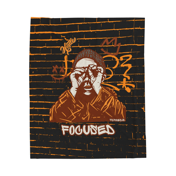 Hustle Mode Plush Blanket - Focused King's Crown (Brown)