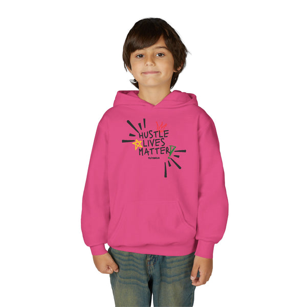 Hustle Mode (Kids) Youth Heavy Blend Hooded Hoodie - Hustle Lives Matter