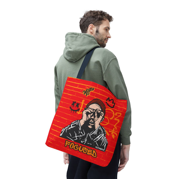 Hustle Mode Tote Bag - Focused Black Crown