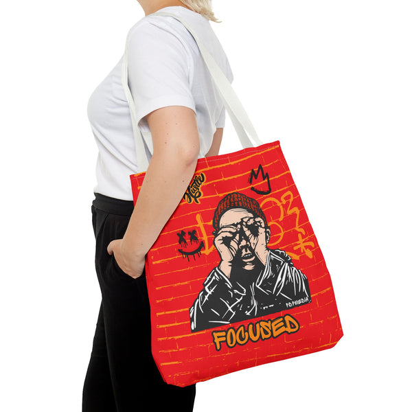 Hustle Mode Tote Bag - Focused Black Crown