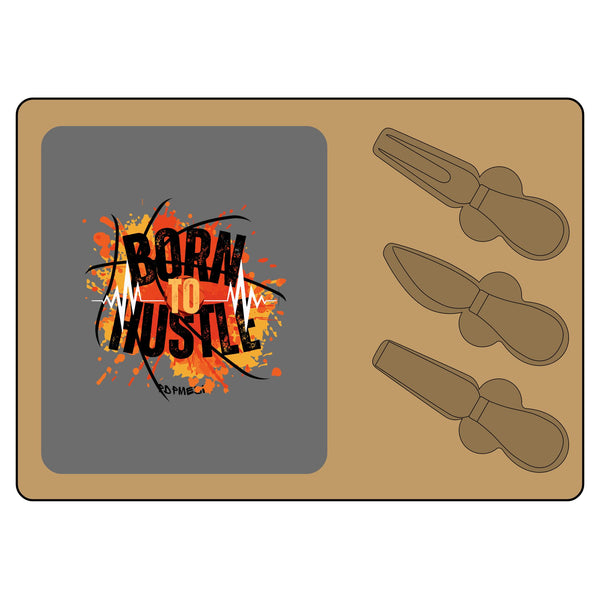Charcuterie Board - Born to Hustle (Engraving) - Hosting Experience Upgrade Acacia Wood Slate Cheese Lovers Entertaining Statement Piece