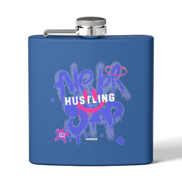 Flask, Hustle Mode - Stainless Steel 6oz (Never Stop)