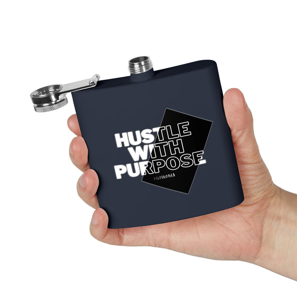 Flask, Hustle Mode - Stainless Steel 6oz (Hustle With Purpose)
