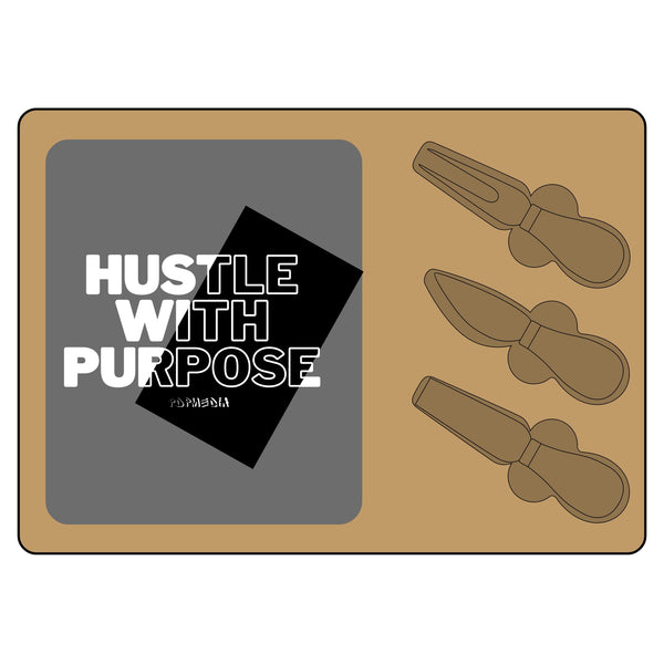 Charcuterie Board - Hustle With Purpose (Engraving) - Hosting Experience Upgrade Acacia Wood Slate Cheese Lovers Entertaining Statement Piece