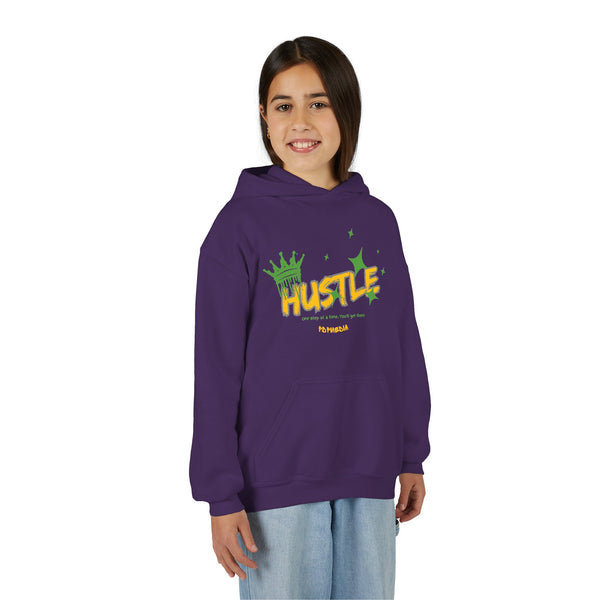 Hustle Mode (Kids) Youth Heavy Blend Hooded Hoodie - King Hustle