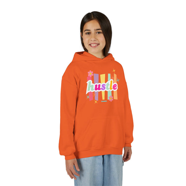 Hustle Mode (Kids) Youth Heavy Blend Hooded Hoodie - Pastel Hustle