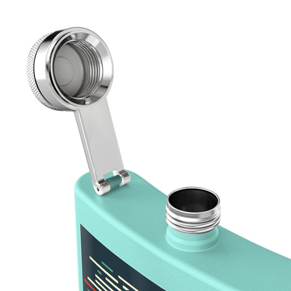 Flask, Hustle Mode - Stainless Steel 6oz (Retro Sports)