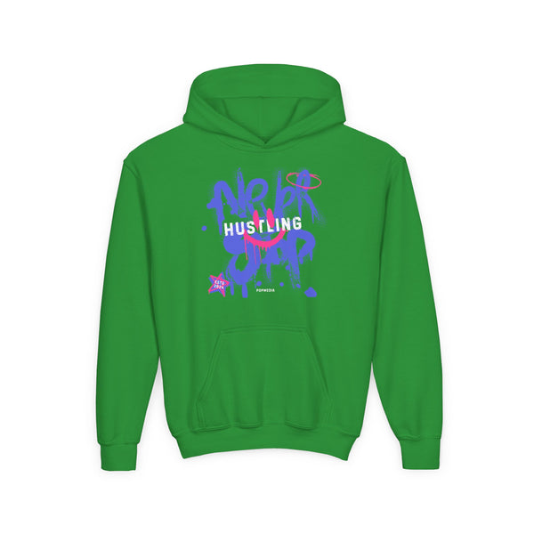 Hustle Mode (Kids) Youth Heavy Blend Hooded Hoodie - Never Stop