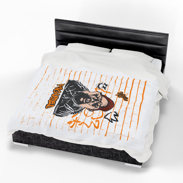 Hustle Mode Plush Blanket - Focused King's Crown (Black)