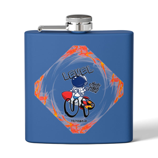 Flask, Hustle Mode - Stainless Steel 6oz (Level Up Black)