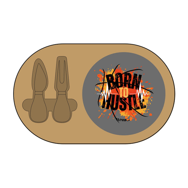 Charcuterie Board - Born to Hustle (Engraving) - Hosting Experience Upgrade Acacia Wood Slate Cheese Lovers Entertaining Statement Piece