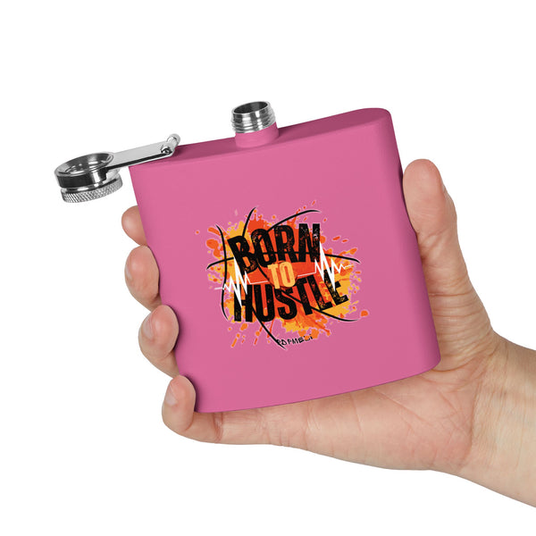 Flask, Hustle Mode - Stainless Steel 6oz (Born To Hustle)